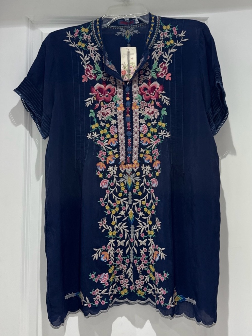 🌸Beautiful NWT Johnny Was M Raina Embroidered Tunic Top (or Dress) Reg $260